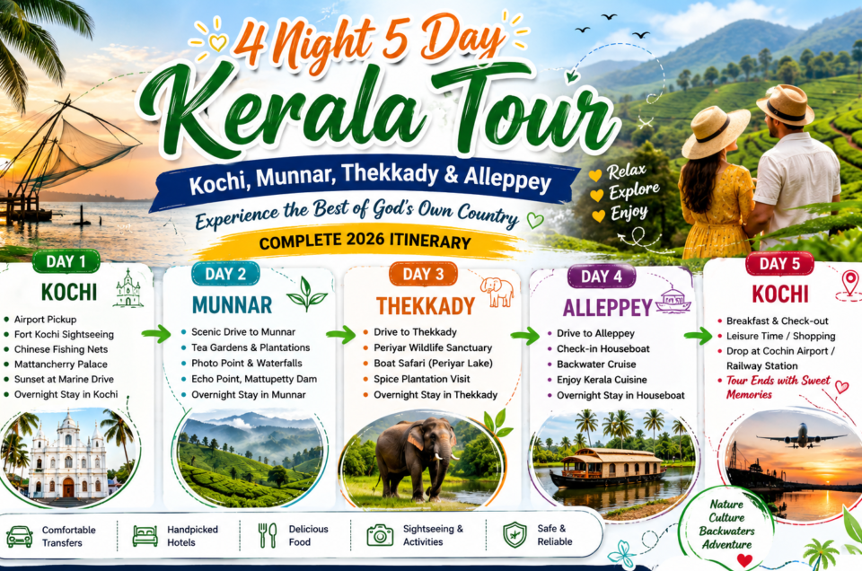 4 night 5 day Kerala tour